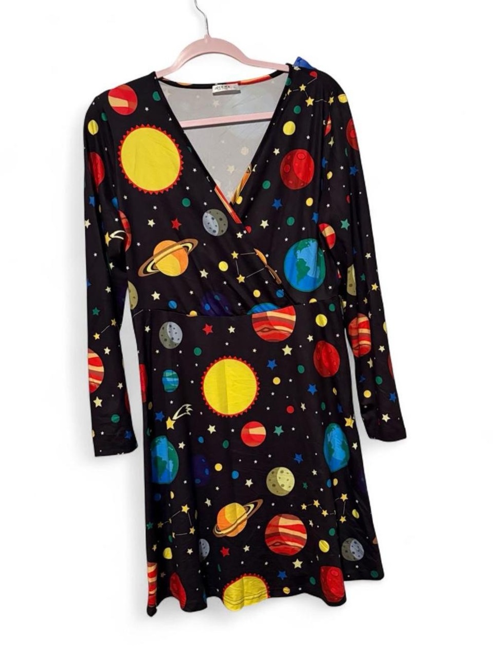 Cute eclectic solar system dress women’s large
